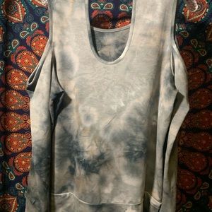 Navy/Gray Tue Dye Long Sleeve Shirt